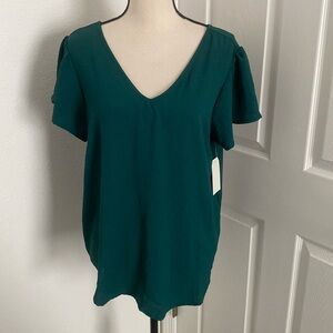 ❤️3x$20 NWT London Rose Emerald Green Woman’s Blouse